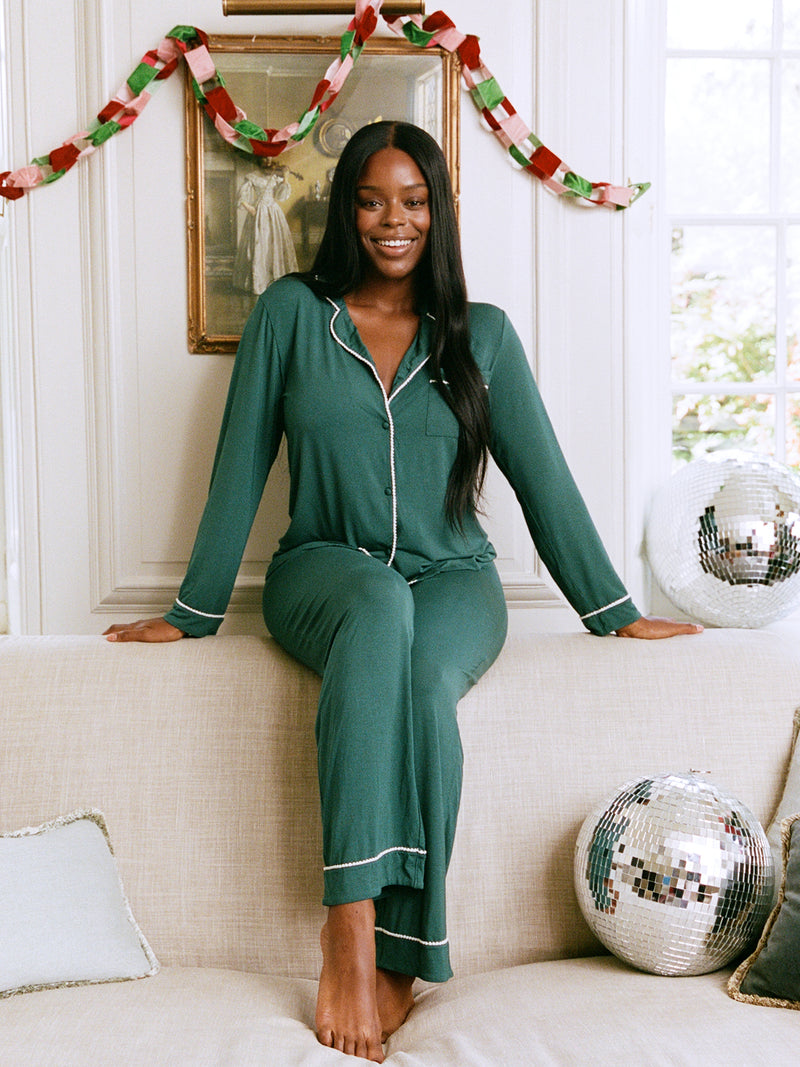 Long Pyjama Set - Alpine Green