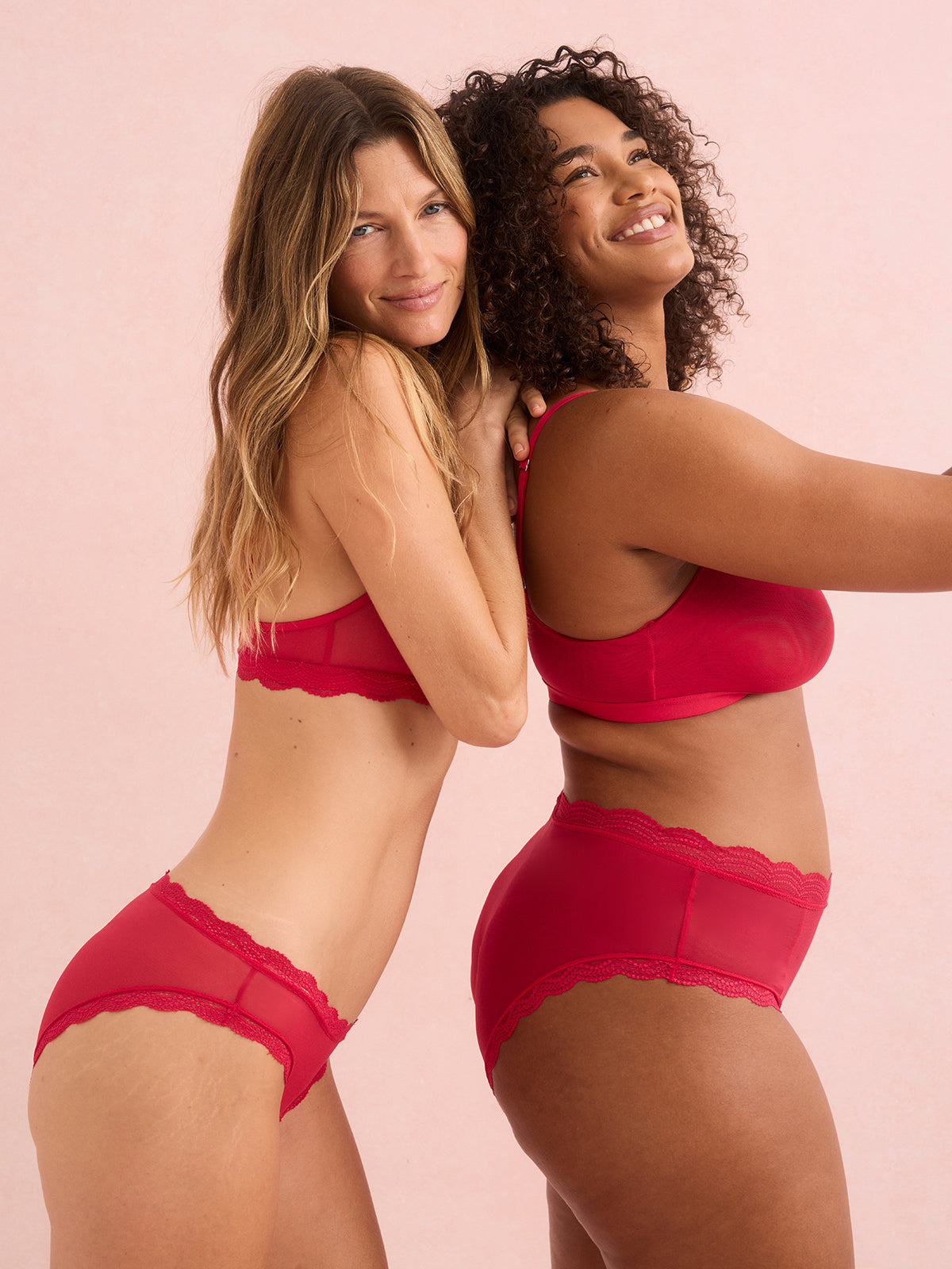 String Scoop Mesh Bra - Cherry Red Wholegood Inter-United Ltd