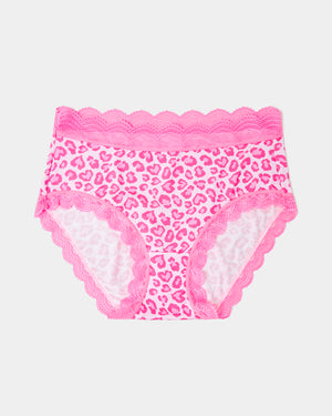 High Rise Knicker - Vibrant Pink Leopard