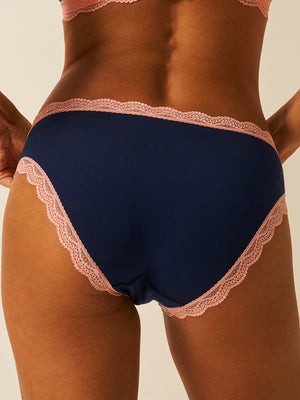 The Original Knicker - Navy & Neon Peach
