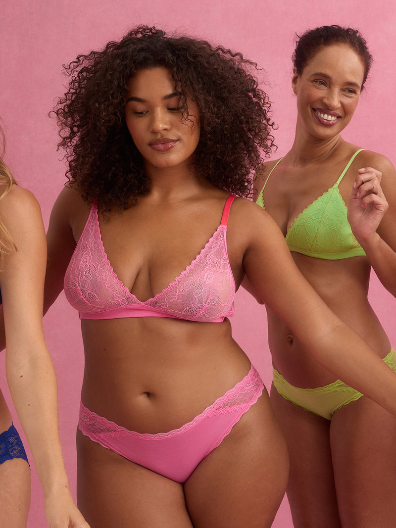 Eco Lace Original Knicker - Pink Cosmos Hop Lun Limited