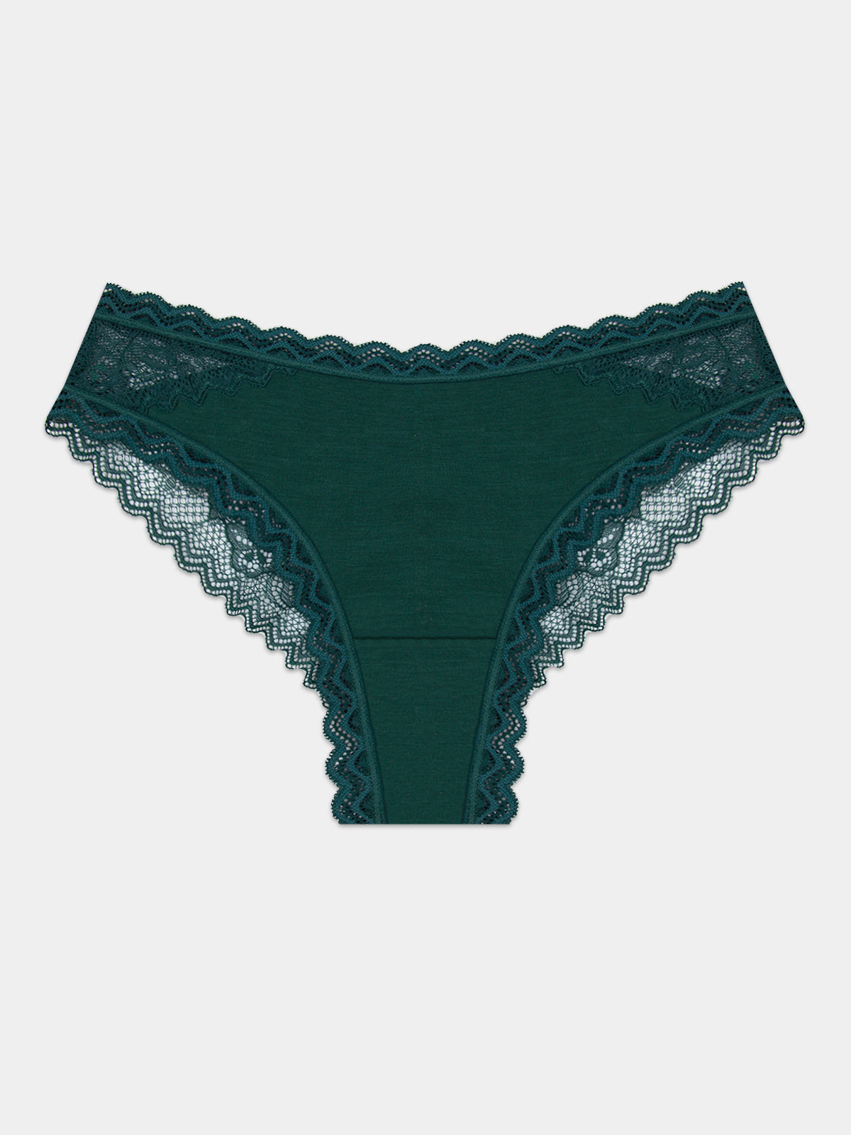 Eco Lace Brazilian Knicker - Alpine Green Hop Lun Limited
