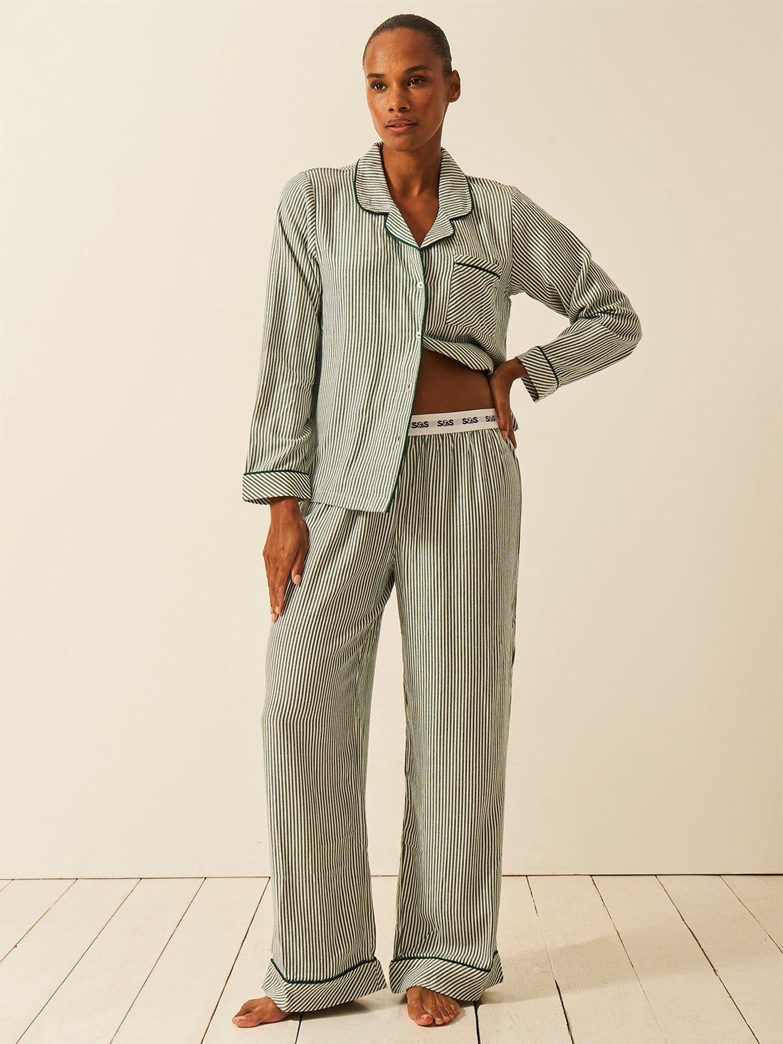 Soft Brushed Woven Pyjama Bottoms - Alpine Stripe Fast Track Sourcing FZC LLC