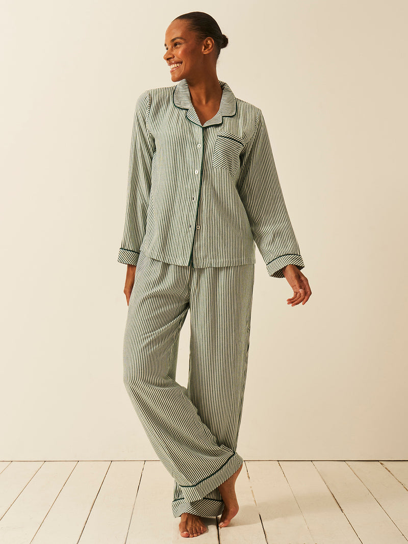 Soft Brushed Woven Pyjama Top - Alpine Stripe Fast Track Sourcing FZC LLC