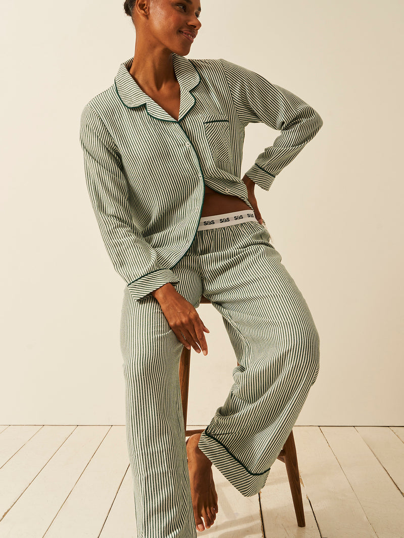 Soft Brushed Woven Pyjama Top - Alpine Stripe Fast Track Sourcing FZC LLC
