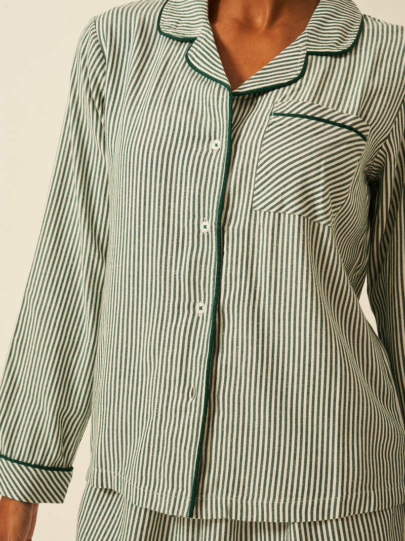 Soft Brushed Woven Pyjama Top - Alpine Stripe Fast Track Sourcing FZC LLC