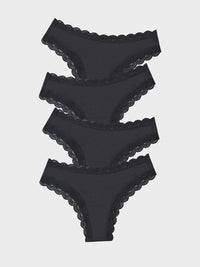 Brazilian Knicker Four Pack - Black Charming Garment Enterprises Co