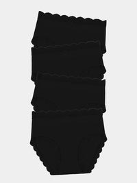 High Rise Knicker Four Pack - Black Charming Garment Enterprises Co