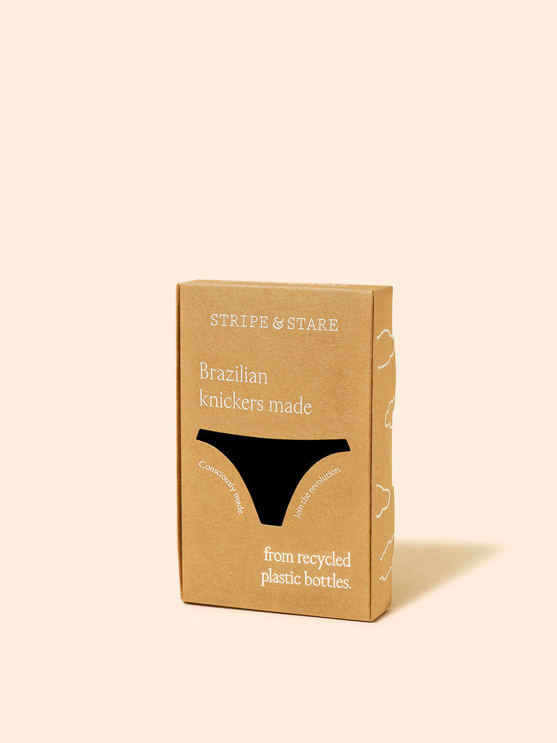 Eco Lace Brazilian Knicker - Black Hop Lun Limited