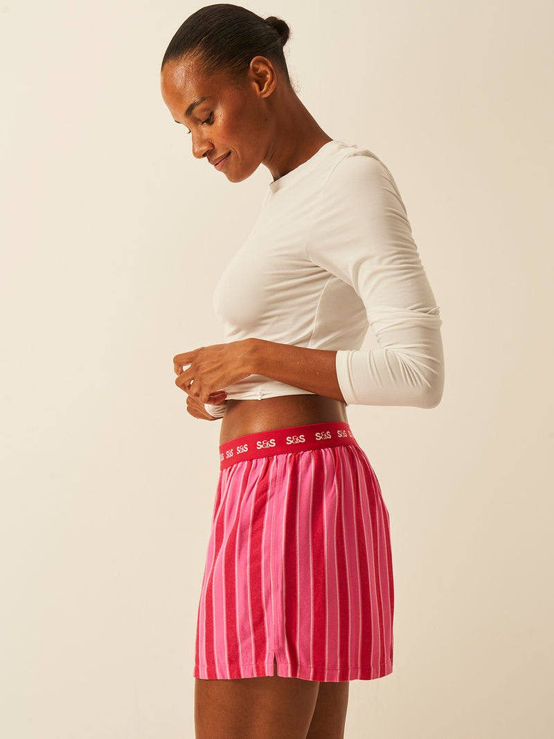 Soft Brushed Woven Pyjama Shorts - Candy Pop Stripe Fast Track Sourcing FZC LLC