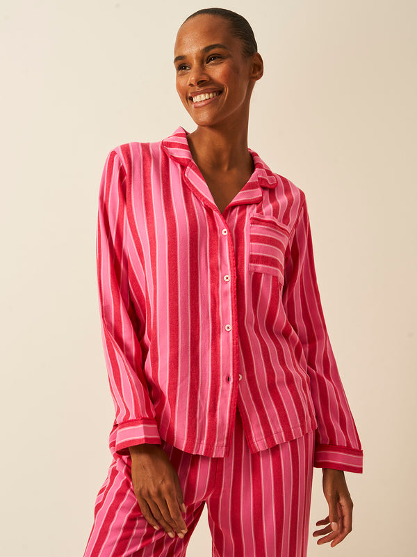 Soft Brushed Woven Pyjama Top - Candy Pop Stripe Fast Track Sourcing FZC LLC