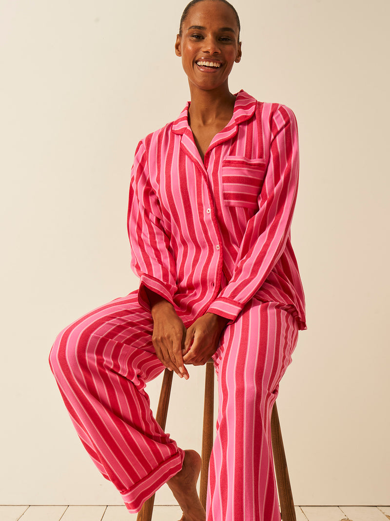 Soft Brushed Woven Pyjama Top - Candy Pop Stripe Fast Track Sourcing FZC LLC