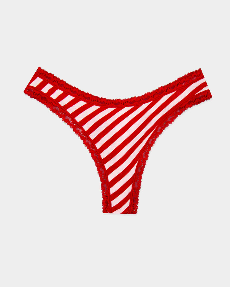 Thong - Candy Cane Stripe Charming Garment Enterprises Co
