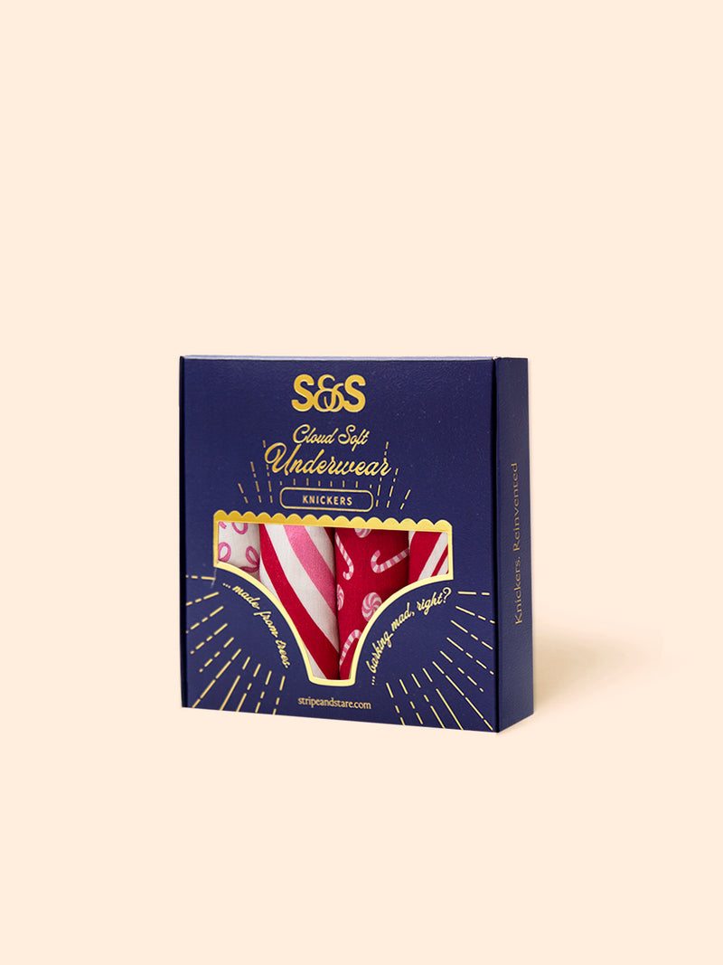The Original Knicker Four Pack - Candy Cane Wishes Charming Garment Enterprises Co