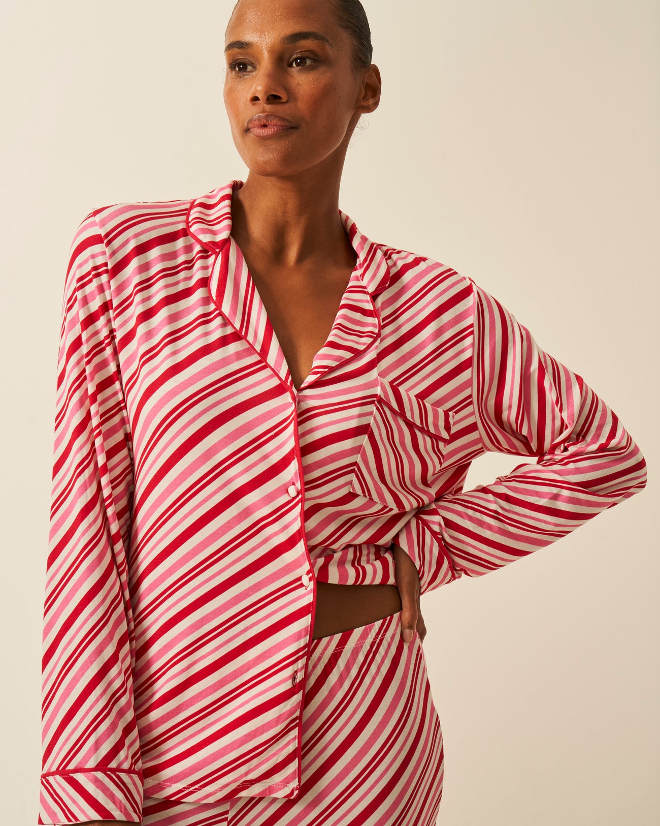 Long Pyjama Set - Candy Cane Wishes Charming Garment Enterprises Co