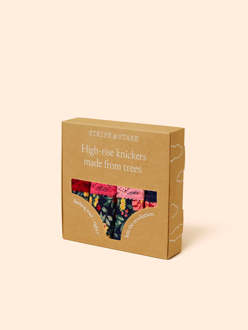 High Rise Knicker Four Pack - Cherry Bloom Wholegood Inter-United Ltd