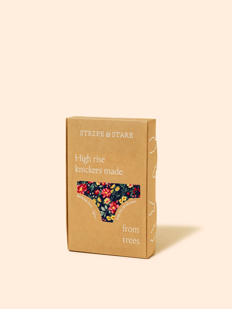 High Rise Knicker - Cherry Bloom