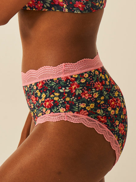 High Rise Knicker - Cherry Bloom