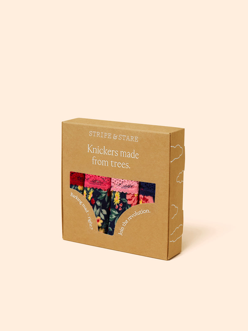 The Original Knicker Four Pack - Cherry Bloom Wholegood Inter-United Ltd