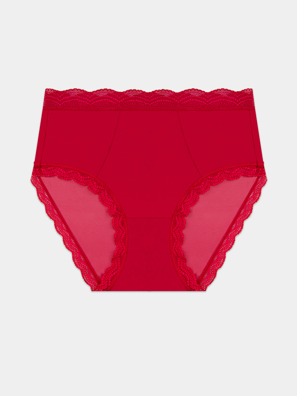 Mesh High Rise Knicker - Cherry Red Wholegood Inter-United Ltd