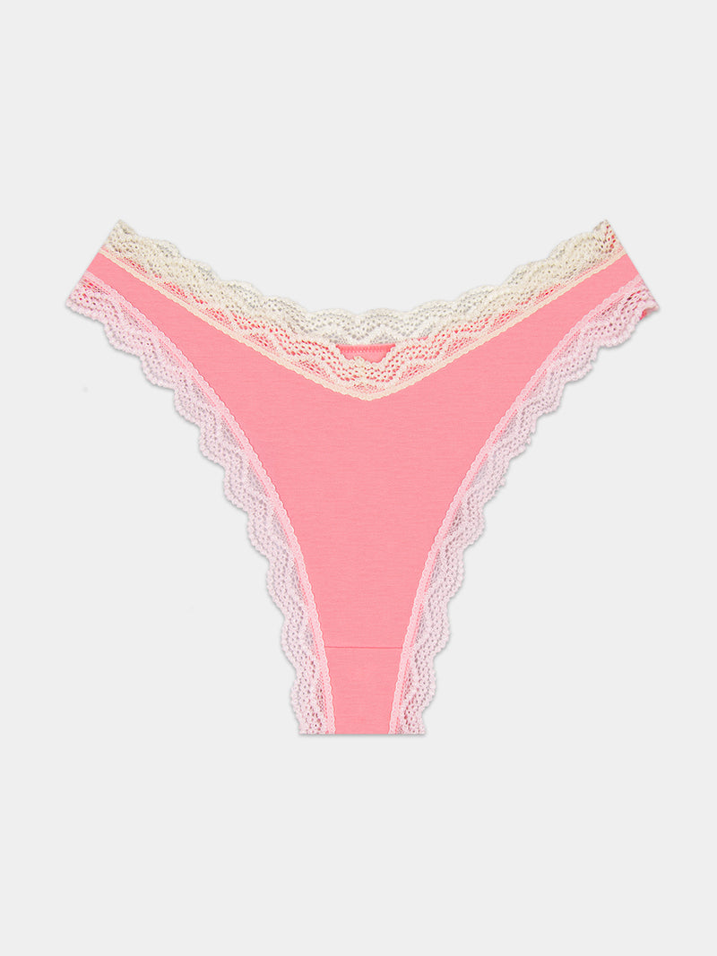 Dipped Thong - Geranium Pink and Buttercream Wholegood Inter-United Ltd