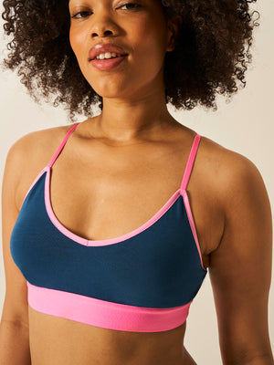 T-Shirt Bra - Midnight Neon Pink