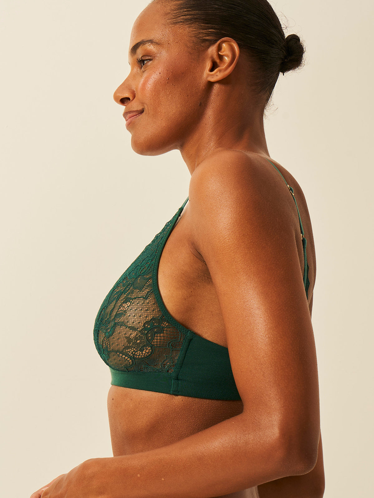 Eco Lace Triangle Bra - Alpine Green Hop Lun Limited