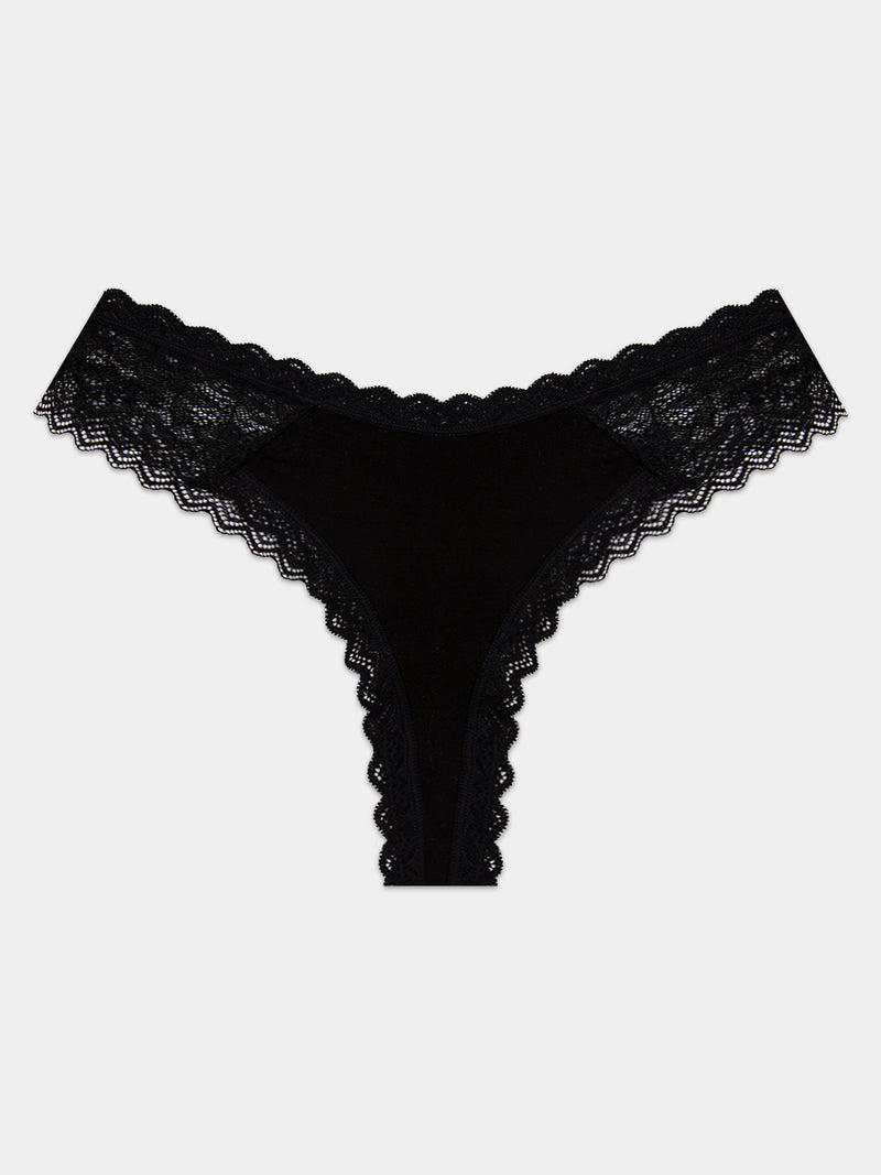 Eco Lace Thong - Black Hop Lun Limited