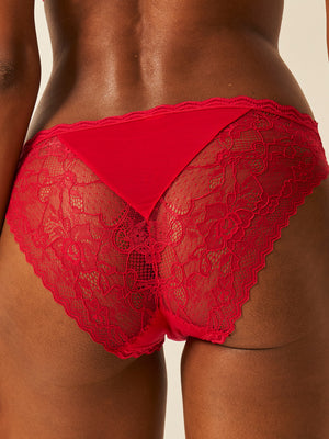 Eco Lace Original Knicker - Lipstick Red