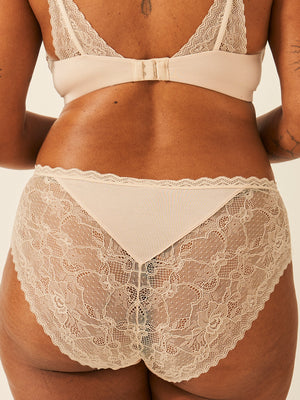 Eco Lace High Rise Knicker - Sand