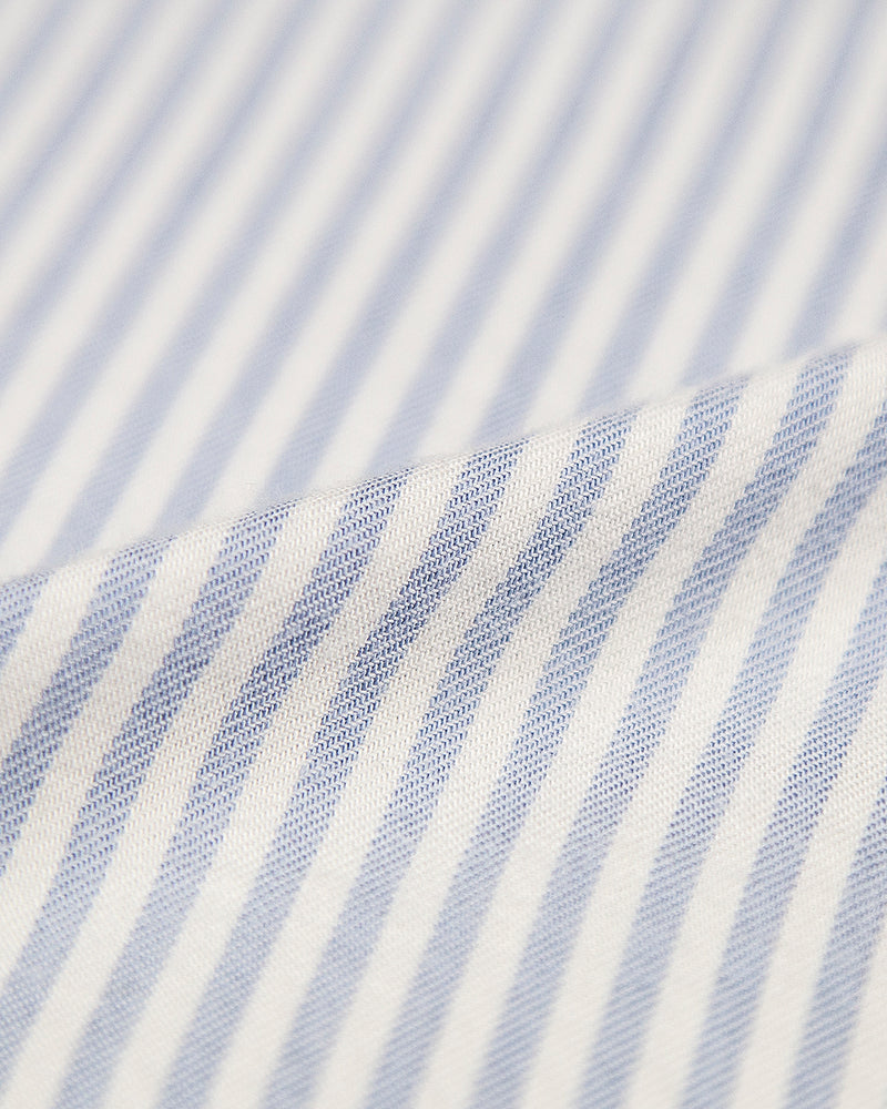 Soft Brushed Woven Pyjama Bottoms - Blue Stripe Anjos & Lourenco