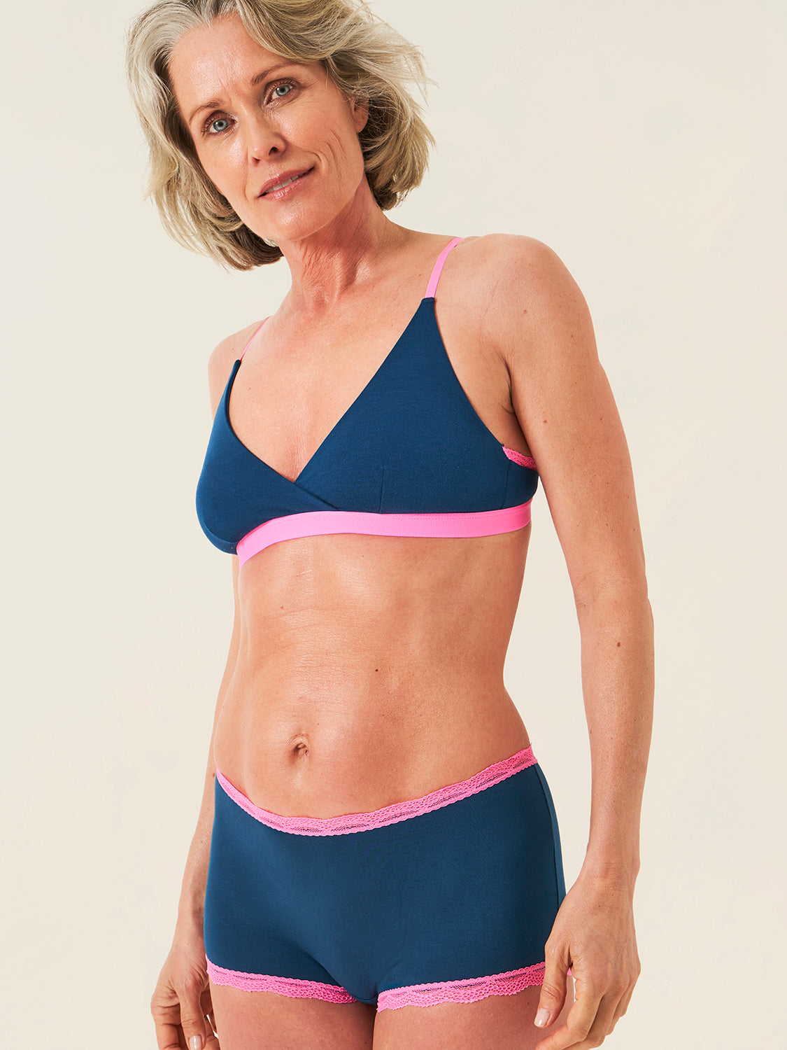 Crossover Bra - Midnight Neon Pink Wholegood Inter-United Ltd