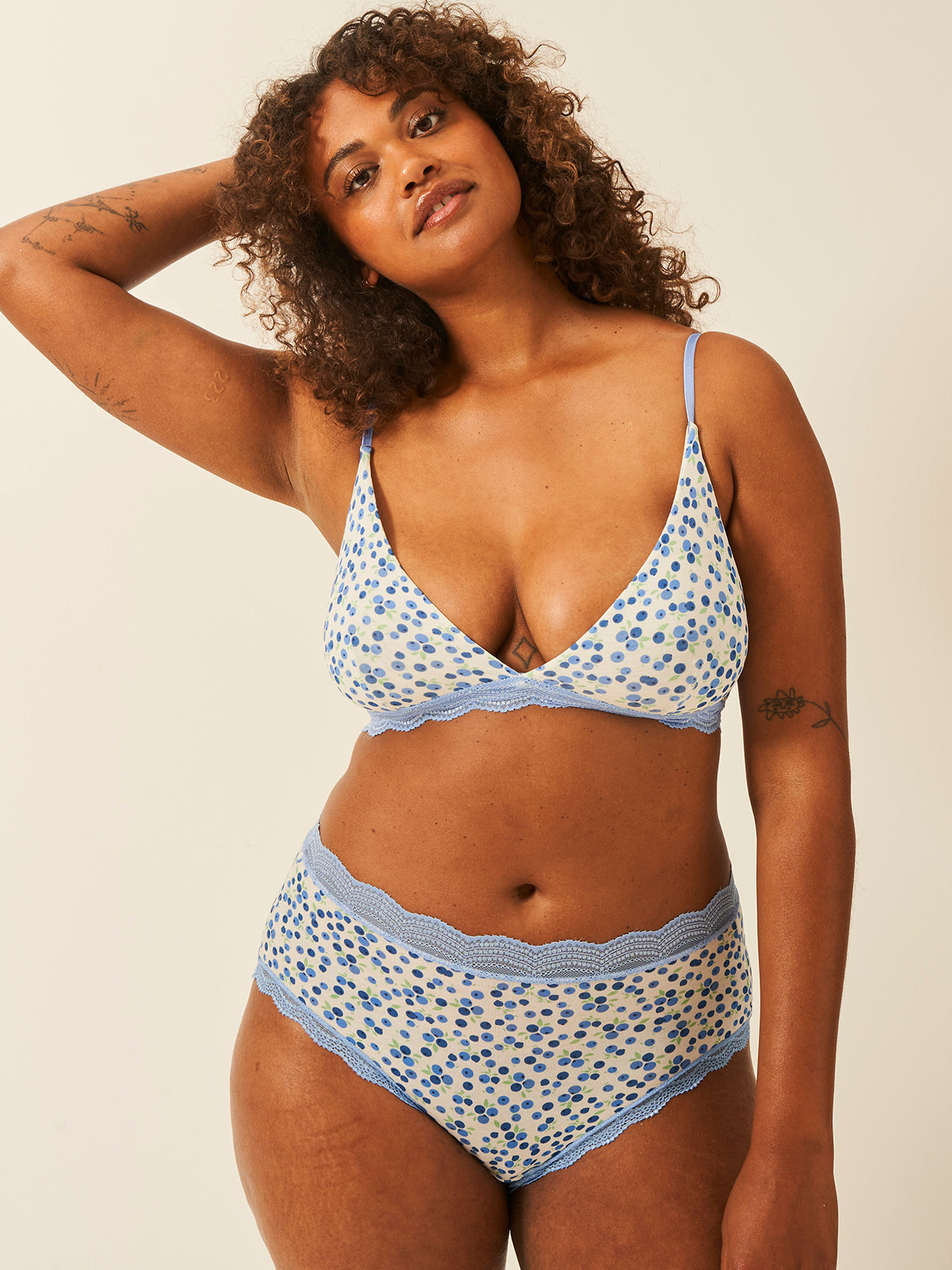 Emily English X S&S High Rise Knicker - Blueberry Charming Garment Enterprises Co