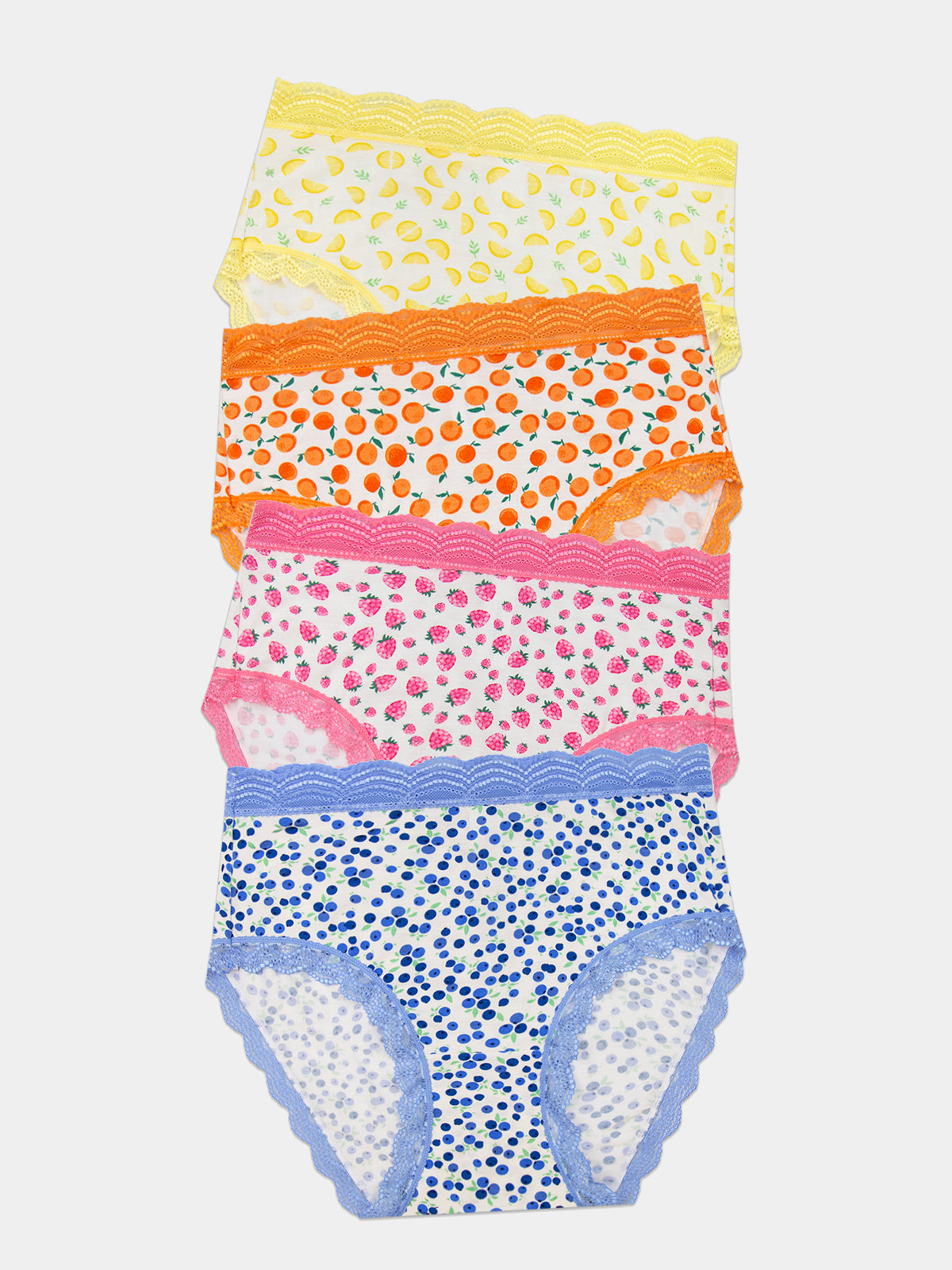 Emily English X S&S High Rise Knicker Four Pack - Fruit Smoothie Charming Garment Enterprises Co
