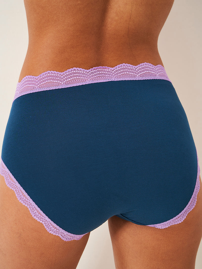 High Rise Knicker - Midnight Neon Purple Charming Garment Enterprises Co