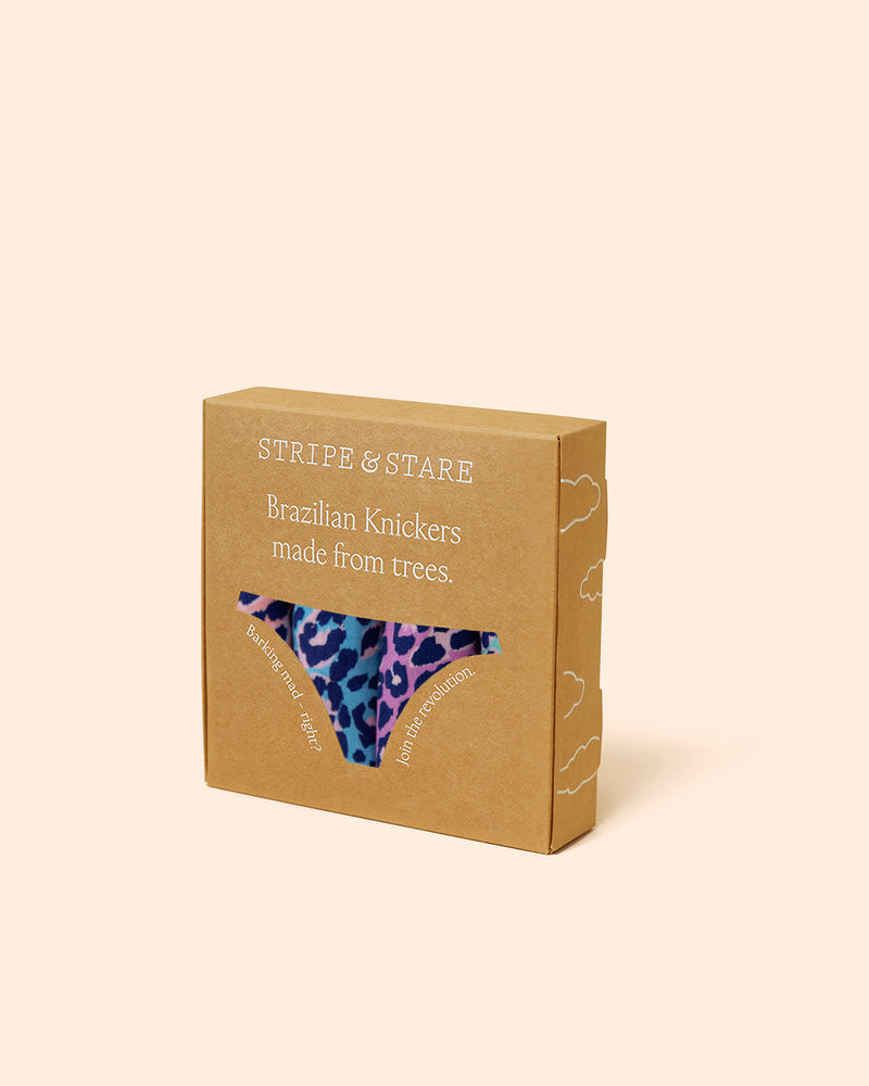 Brazilian Knicker Four Pack - Iridescent Leopards Charming Garment Enterprises Co