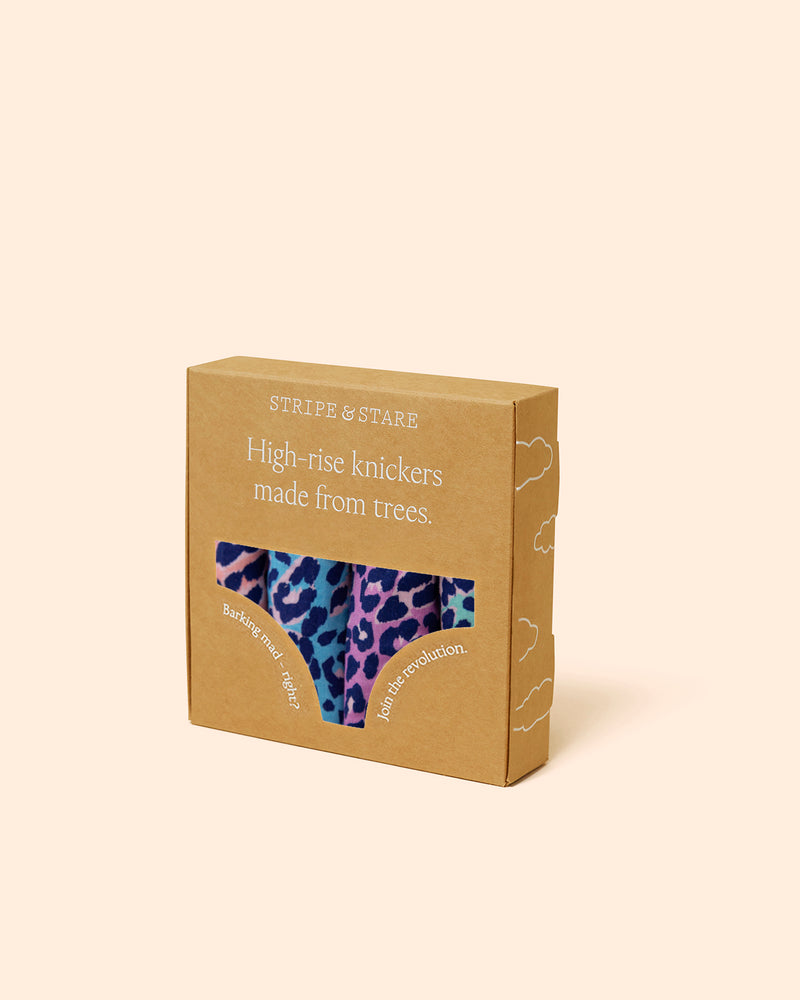 High Rise Knicker Four Pack - Iridescent Leopards Charming Garment Enterprises Co