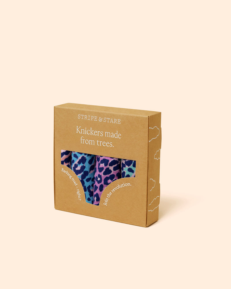The Original Knicker Four Pack - Iridescent Leopards Charming Garment Enterprises Co