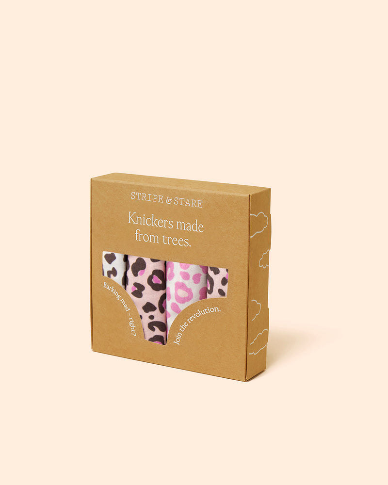 The Original Knicker Four Pack - Liquorice Leopard Charming Garment Enterprises Co