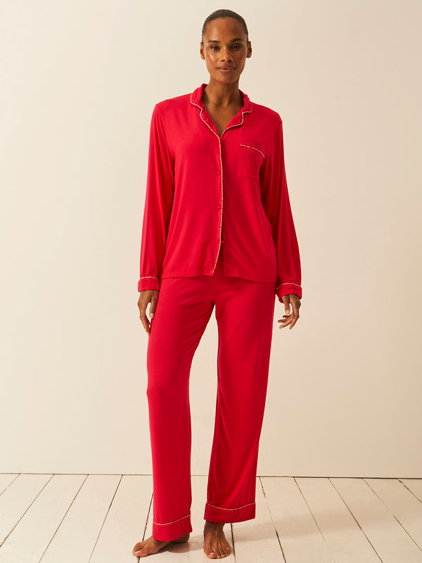 Long Pyjama Set - Lipstick Red Wholegood Inter-United Ltd