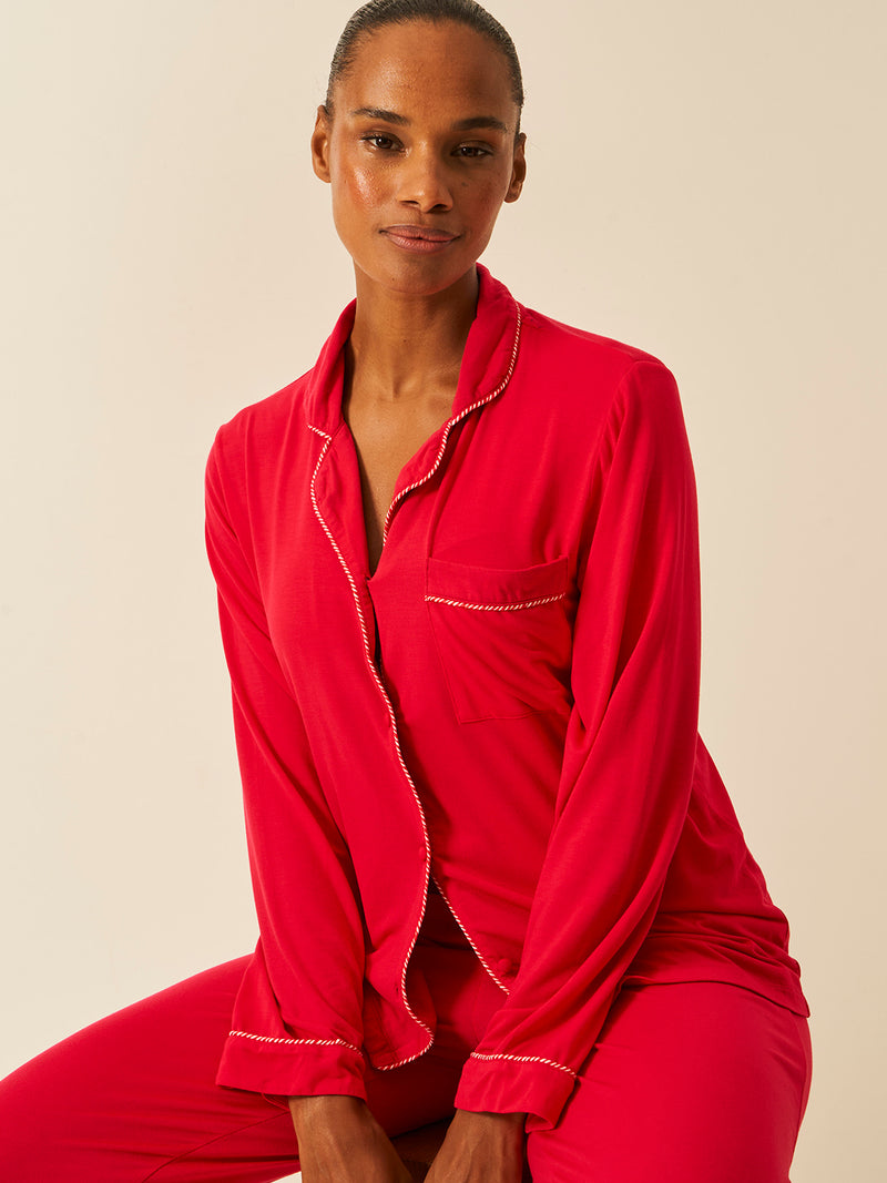 Long Pyjama Set - Lipstick Red Wholegood Inter-United Ltd