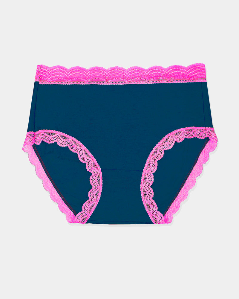 High Rise Knicker - Midnight Neon Pink Charming Garment Enterprises Co