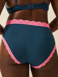 High Rise Knicker - Midnight Neon Pink Charming Garment Enterprises Co