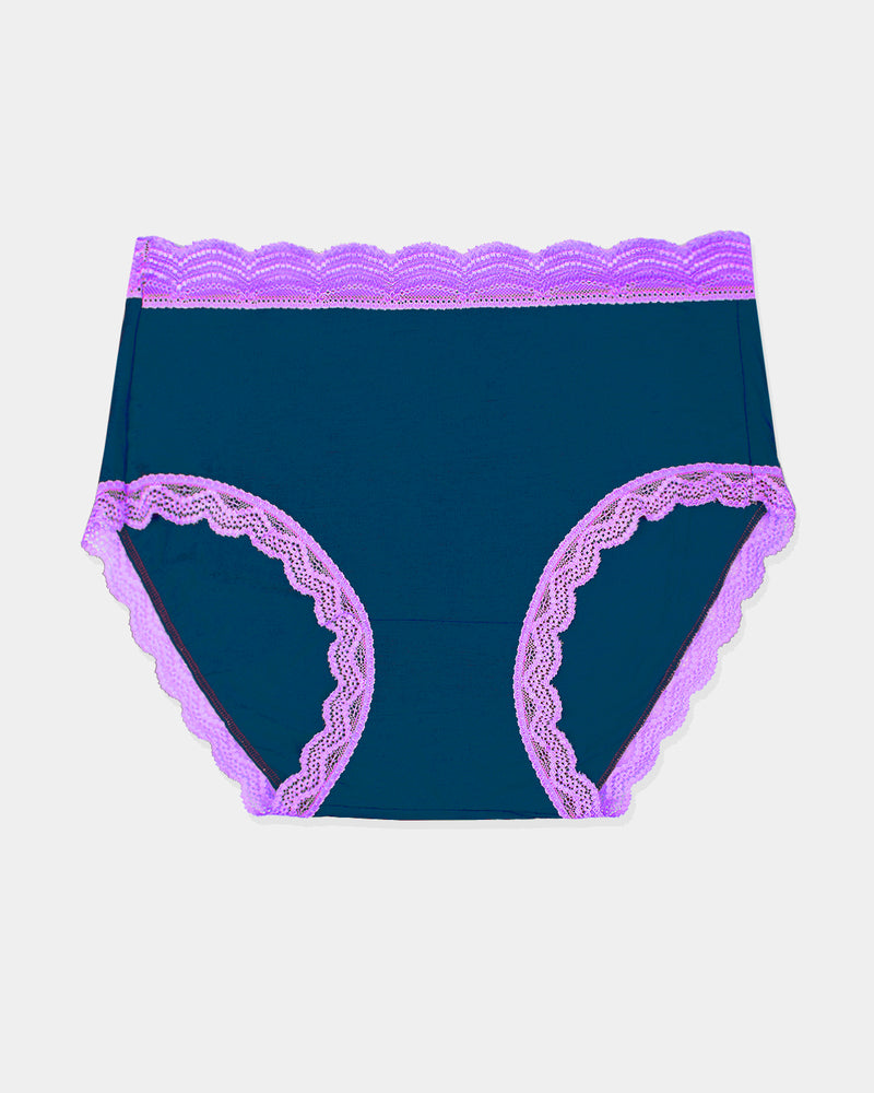 High Rise Knicker - Midnight Neon Purple Charming Garment Enterprises Co