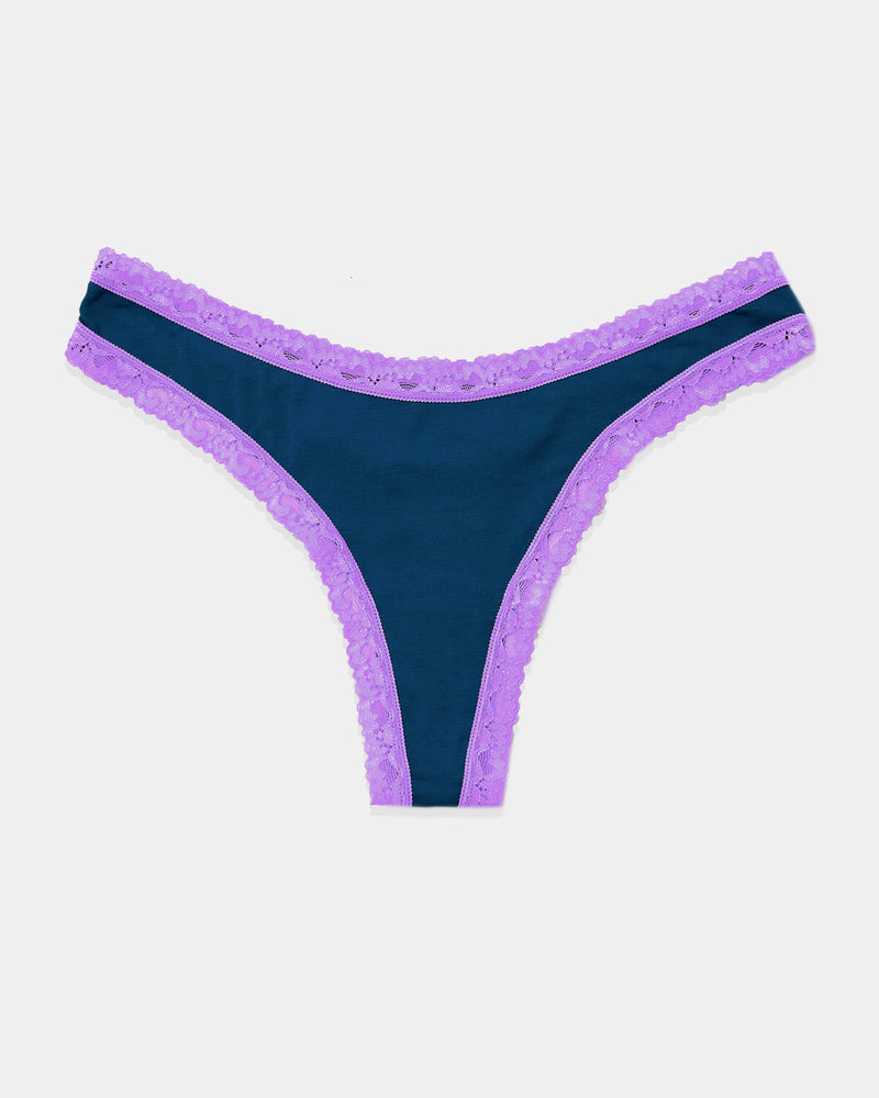 Thong - Midnight Neon Purple Charming Garment Enterprises Co