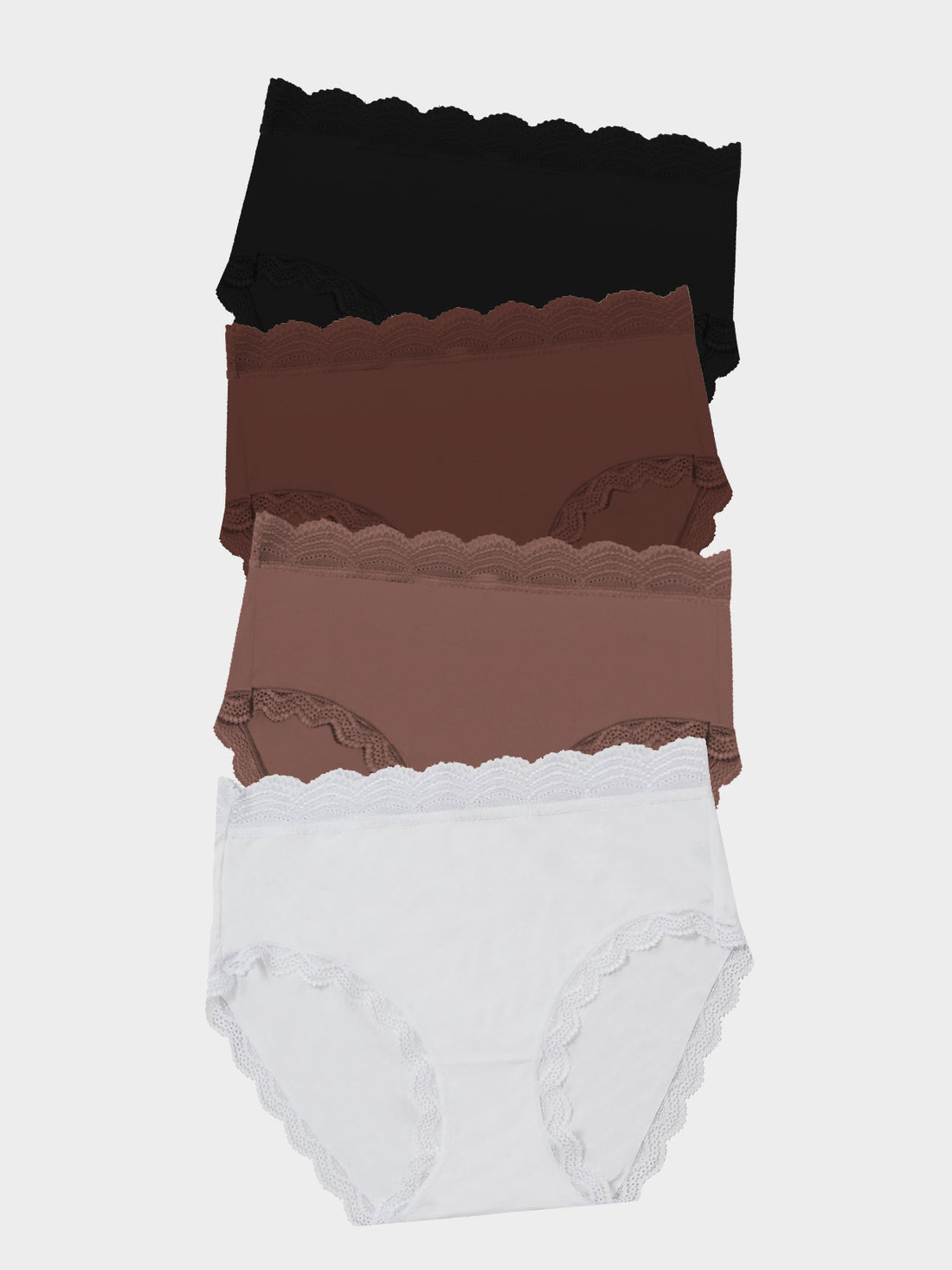 High Rise Knicker Four Pack - Mocha Essentials Charming Garment Enterprises Co
