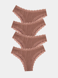 Brazilian Knicker Four Pack - Mocha Charming Garment Enterprises Co