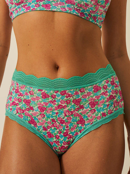 High Rise Knicker Four Pack - Neon Meadow Charming Garment Enterprises Co