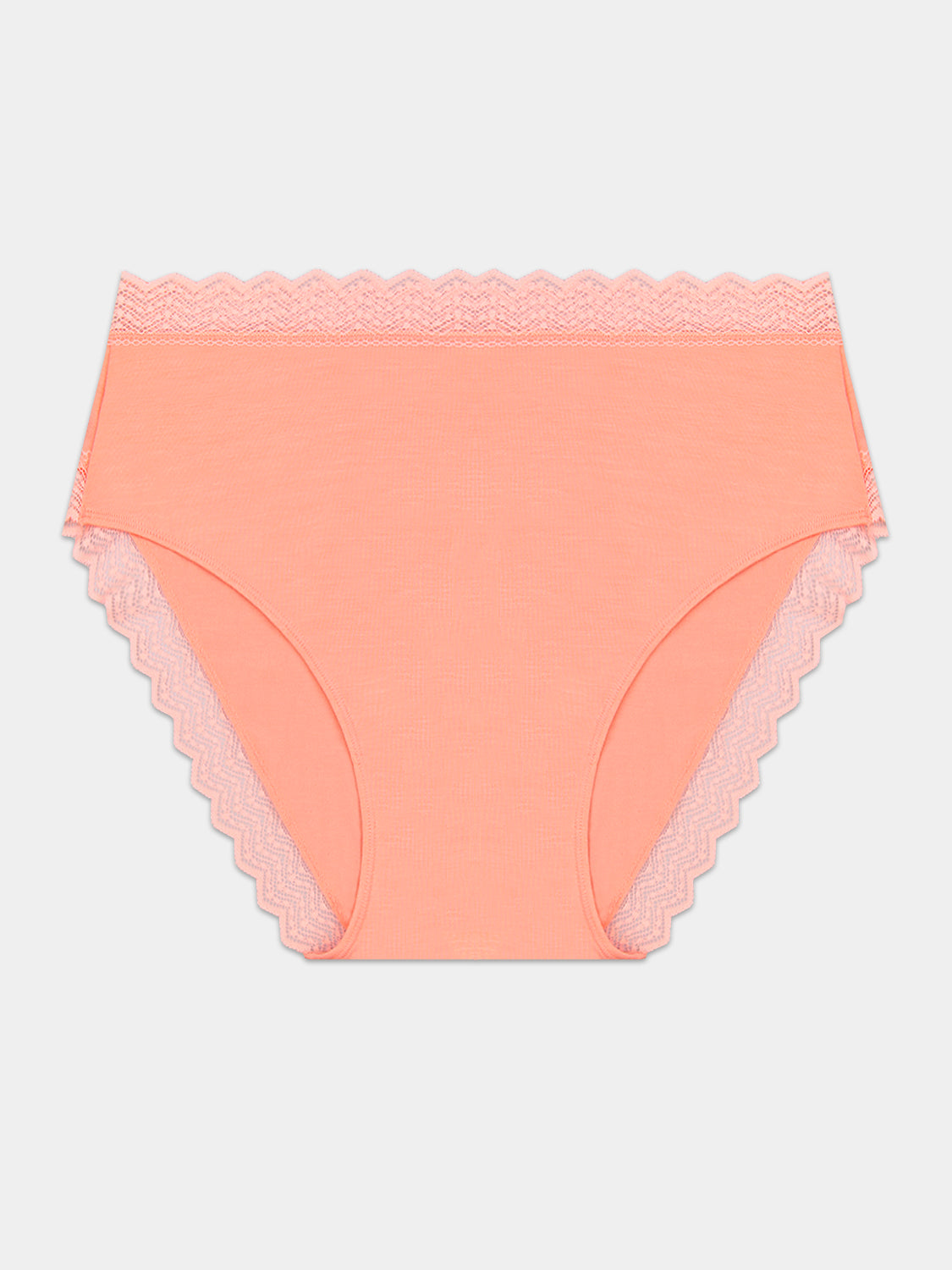 ZigZag Lace High Rise Knicker - Peach Pop Hop Lun Limited