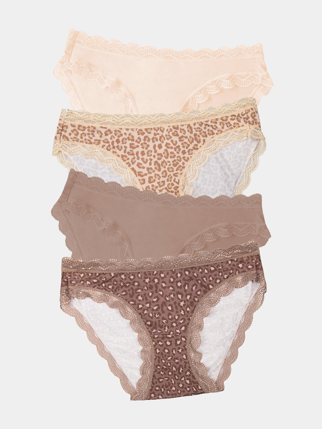 The Original Knicker Four Pack - Neutral Leopard Charming Garment Enterprises Co